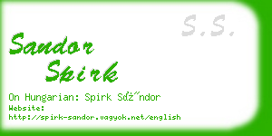 sandor spirk business card